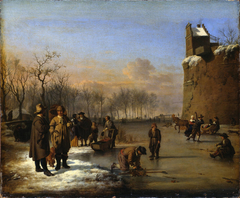 Icy Pleasures on the City Canals by Adriaen van de Velde