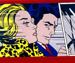 In the car by Roy Lichtenstein