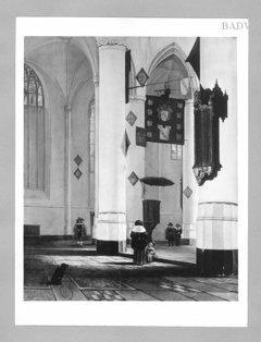 interior of a. church by Anthonie van Borssom