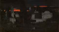 Italian Cemetery at Dusk by Albert Chmielowski