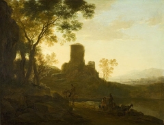 Italianate Landscape with Old Tower by Jan Both