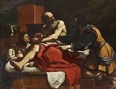 Jacob and Joseph with his Sons, Ephraim and Menasseh by after Guercino