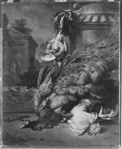 Jagdbeutestillleben mit Vögeln by Jan Weenix