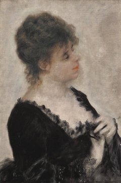 Junge Dame in Schwarz by Auguste Renoir