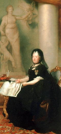 Kaiserin Maria Theresia (1717-1780) mit der Statue des Friedens by Anton von Maron