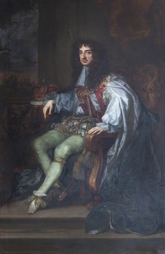 King Charles II (1630-1685) in Garter Robes by Peter Lely