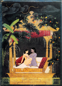 Krishna and Radha in a Pavilion by Anonymous