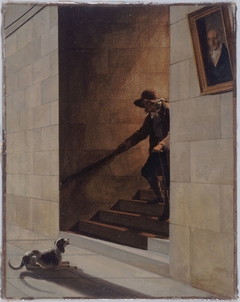 La Descente de l'escalier by Louis-Léopold Boilly