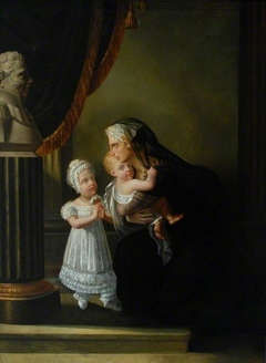 La Duchesse de Berri and Her Two Children Praying before a Bust of Her Husband by François Gérard