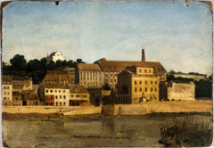 La raffinerie et le jardin Delessert, à Passy, vus de la rive gauche (vers 1820) by Anonymous