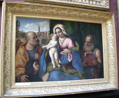 La Vierge, l'Enfant Jésus, Saint Pierre, Saint Jérôme et un donateur by Palma Vecchio