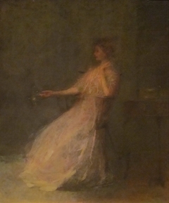 Lady with a Rose by Thomas Dewing