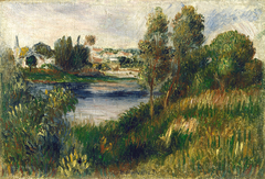 Landscape at Vetheuil by Auguste Renoir