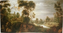 Landscape with Christ at Emmaus by Gillis d'Hondecoeter