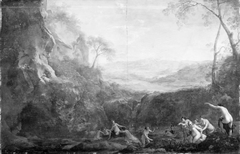 Landscape with Diana and Nymphs by Dirck van der Lisse