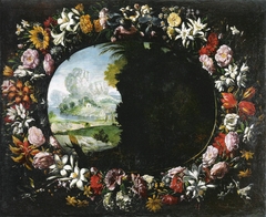 Landscape with Garland of Flowers by Juan van der Hamen