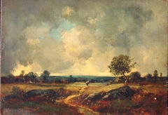 Landscape with Peasant Woman on a Path by Paul Vernon