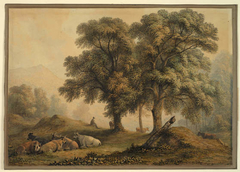 Landscape with Trees and Cattle by John Glover