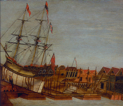 Launch of the Royal Yacht 'Augusta', Deptford 1771 by Prince Frederick