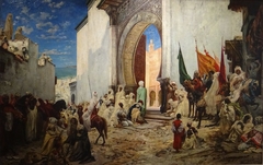 Le schérif de Oussan (Maroc) entre à la mosquée by Georges Clairin