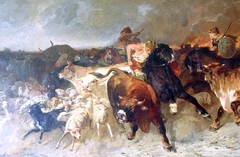 Les pillards gaulois by Évariste Vital Luminais