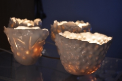 lightobjects in porcelain by Marthe Vanhoutte