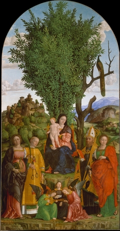 Madonna and Child with Saints by Girolamo dai Libri