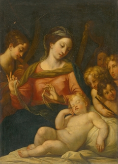 Madonna with Child among Children by Anonymous