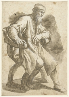 Man in leunstoel gezeten by Francesco Vanni II