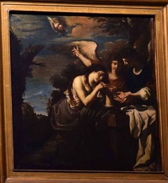 Marie Madeleine avec deux anges by Guercino