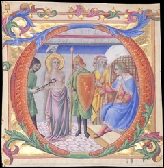 Martyrdom of Saint Agatha in an Initial D by Sano di Pietro