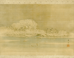 Matsuchiyama on the Sumida River by Hiroshige