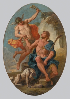 Mercury and Paris by Johann Heinrich Schönfeld