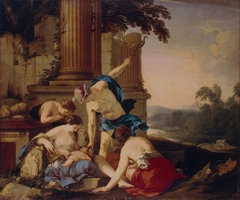 Mercury Takes Bacchus to be Brought up by Nymphs by Laurent de La Hyre