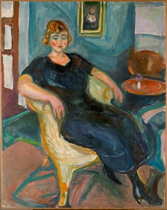 Model in Wicker Chair by Edvard Munch