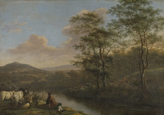 Mountainous Landscape with Shepherd Resting by Willem de Heusch