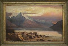 New Zealand Lake Scene by George Sherriff