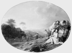 Nymphs in a Landscape by Dirck van der Lisse