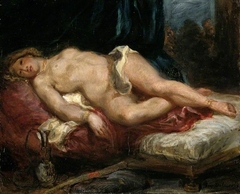 Odalisque reclining on a divan by Eugène Delacroix