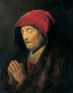 Old Woman Praying by Rembrandt