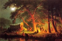 Oregon Trail (Campfire) by Albert Bierstadt