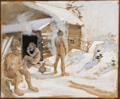 Outside the Sauna by Akseli Gallen-Kallela