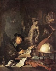 Painter in his Studio by Gerrit Dou