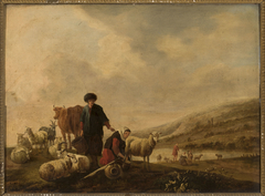 Pastoral scene by Jacob van Strij