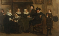 Portrait of a family in an interior, circa 1650 by Harmen Hals