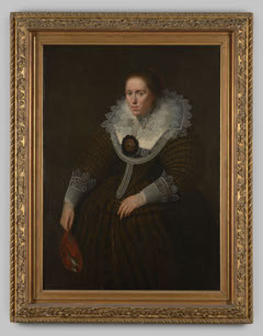 Portrait of a Woman , possibly Emerentia van Ravenswaey by Paulus Moreelse