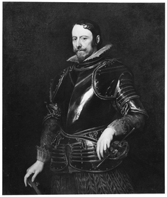 Portrait of an unknown condottiere in armour by Anthony van Dyck