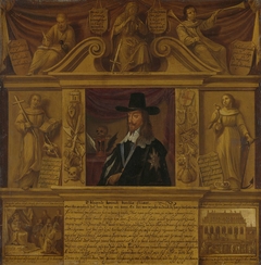 Portrait of Charles I, King of England, in a Frame with Allegorical Figures and Historical Representations by Unknown Artist