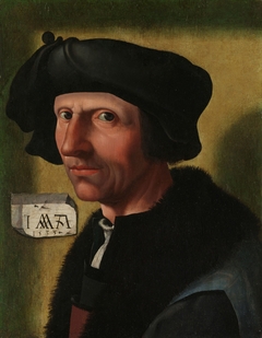 Portrait of Jacob Cornelisz van Oostsanen by Jacob Cornelisz van Oostsanen