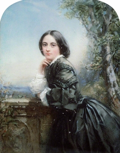 Portrait of Lady in a Dark Dress by Anonymous